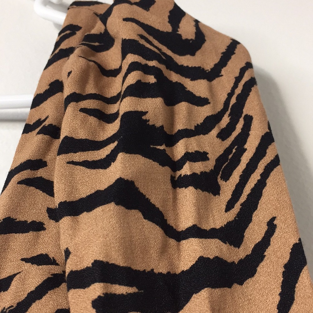 Reformation Zebra Print Blouse - Black and Tan - Picture 6 of 10